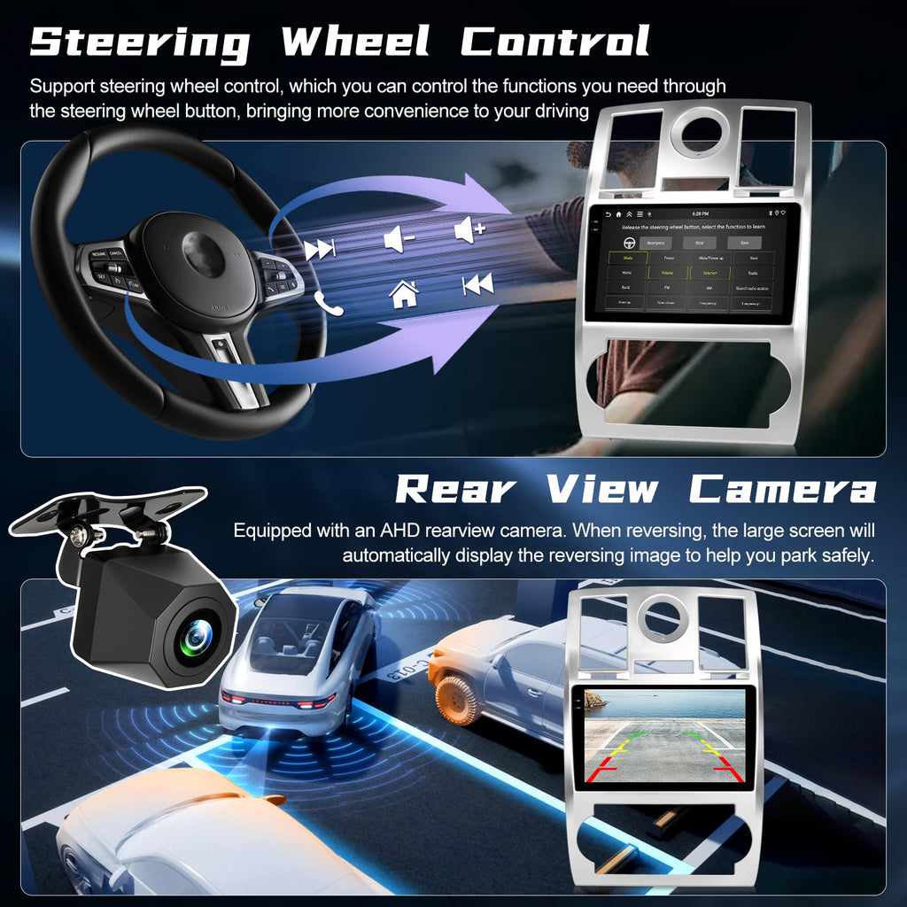 [4+128G] Car Radio for Chrysler 300C 300 2004-2011 Carplay and Android Auto