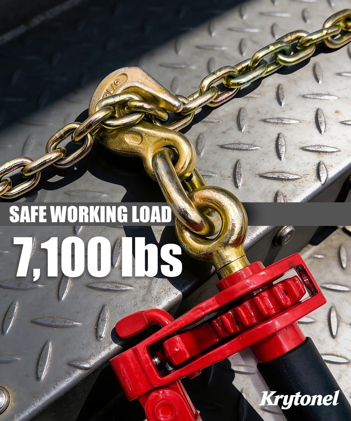 4 Pack 5/16" - 3/8" Heavy Duty Folding Handle Ratchet Chain