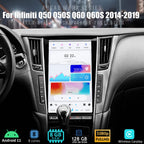 Aucar Mark 6 13.6 Inch T-Style Android Car Radio Head Unit for Infiniti Q50 Q50S Q60 Q60S, 1080P Multimedia Stereo Video Player with Wireless Carplay, GPS Navigation, OEM Functions 8+128 GB 2014-2019