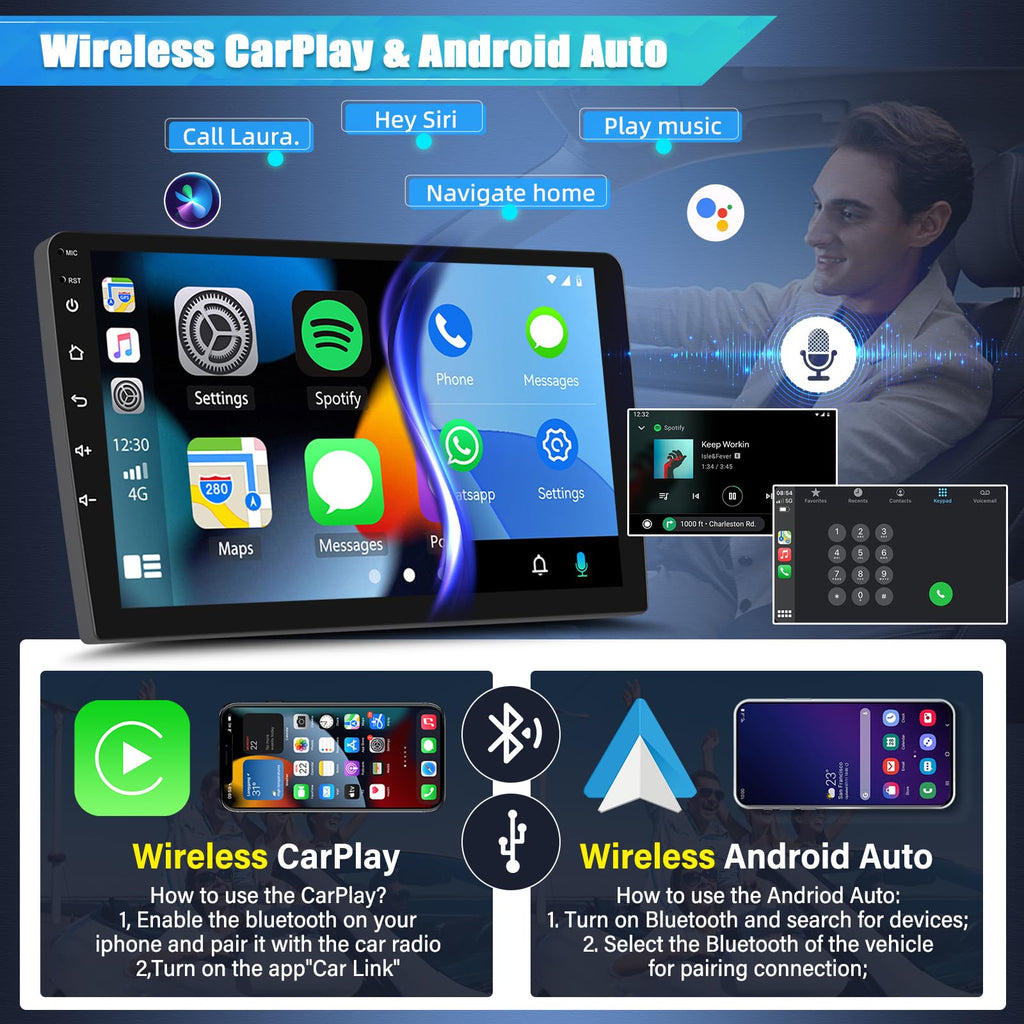 Car Stereo Radio Compatible for Hyundai Santa Fe Sport 2013 with Carplay