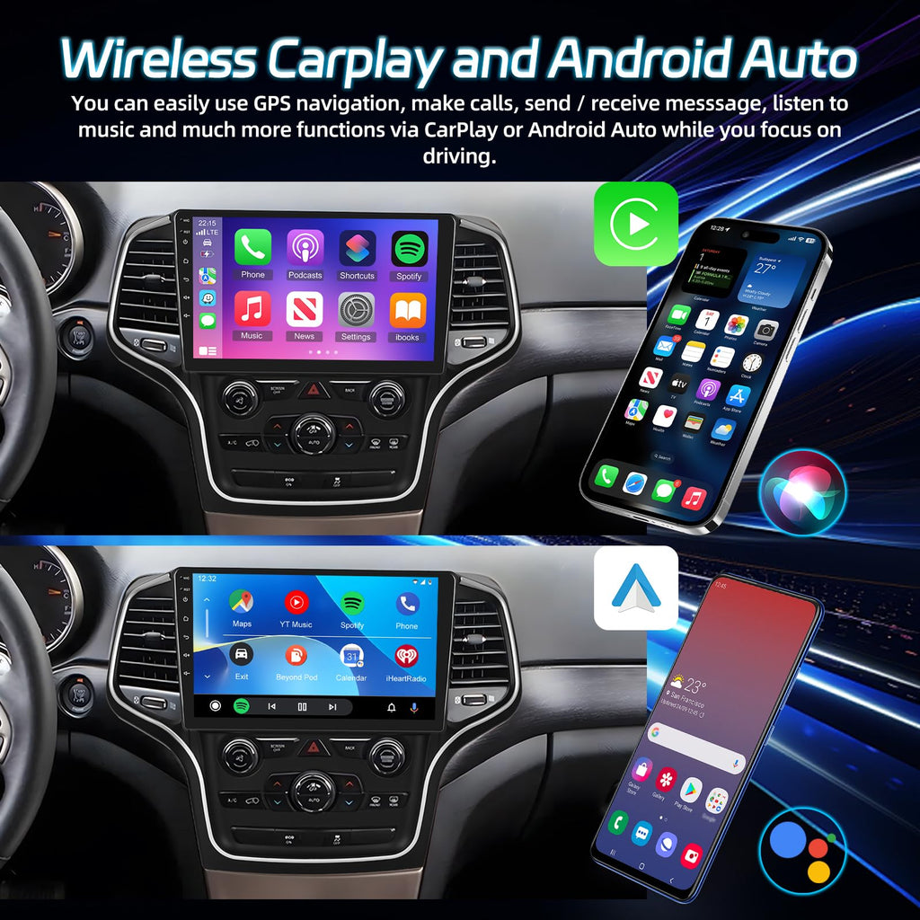 64G 10.1'' Android Radio for Jeep Grand Cherokee 2014-2020 for Small Screen