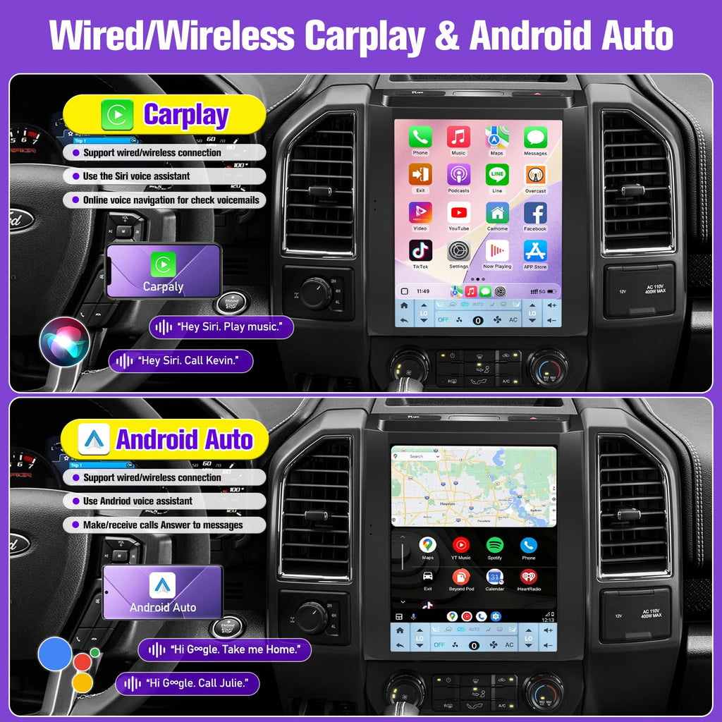 8Core 4+64GB Car Stereo Radio for Ford F150 2015-2020