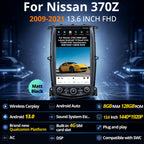 AuCar 13.6 Inch Touch Screen Android 13 Car Radio for Nissan 370Z 2009-2021 Head Unit Wireless Carplay Android Auto GPS Navigation Stereo Multimedia Player 8GB RAM 128GB ROM, Black