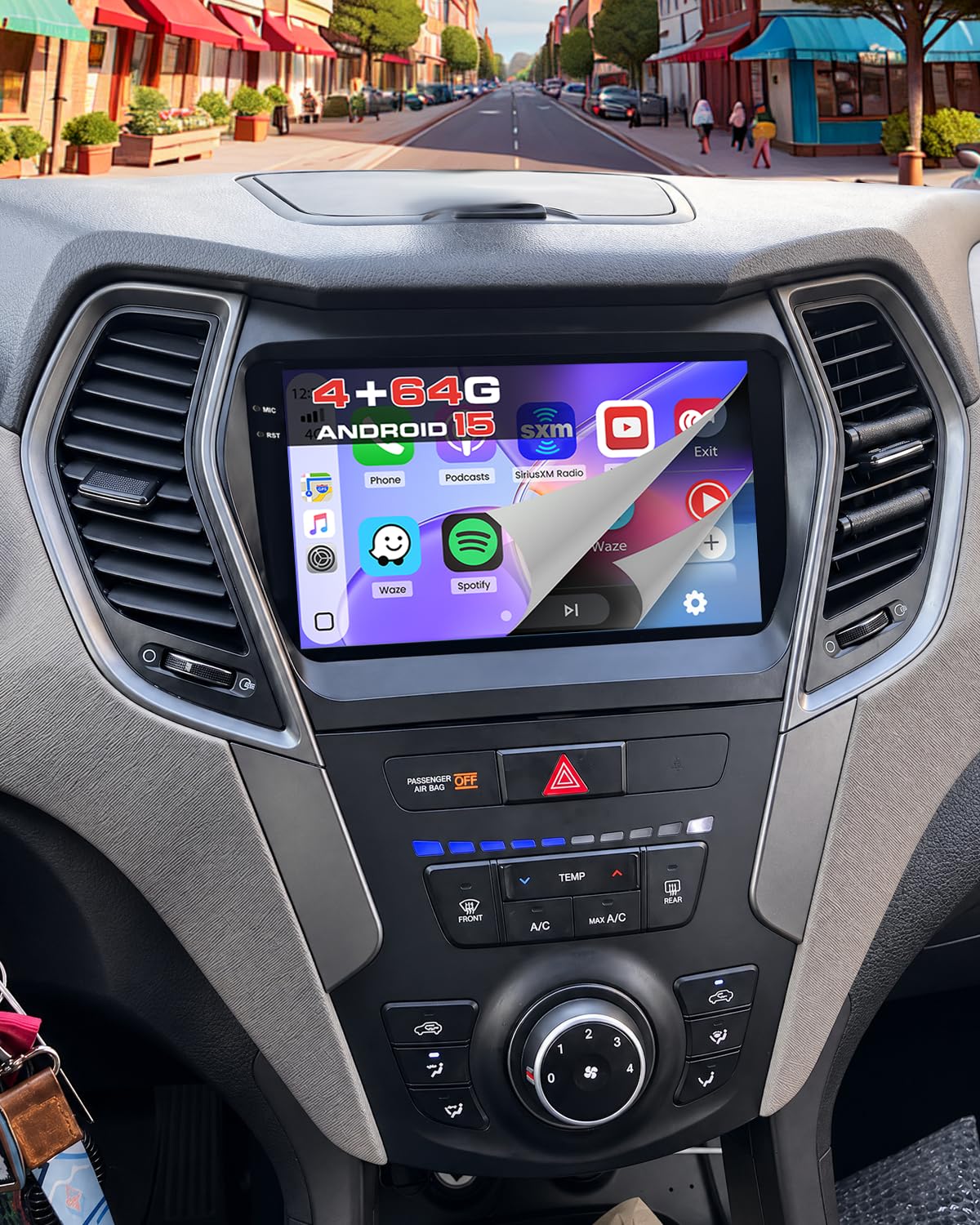 [Roinvou] 4+128G 9" Android15 Car Radio for Hyundai Santa Fe IX45 2013-2018