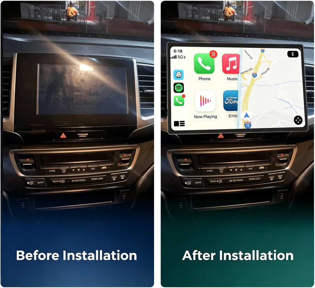 13.1-inch Car Radio Stereo for Honda Pilot 2016-2019, Plug and Play Android 13 Head Unit with Carplay/Android Auto/2K Touch Screen/1920 * 1200P/WIFI/GPS/BT/Camera, 2+64G