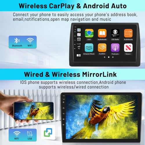 10 inch Touch Screen Radio for GMC Acadia 2009 2010 2011 GPS Head Unit,Double Din Car Stereo for GMC Acadia Installation Kit with CarPlay/Android Auto,Bluetooth WiFi SWC+ Backup Camera,4G+64G