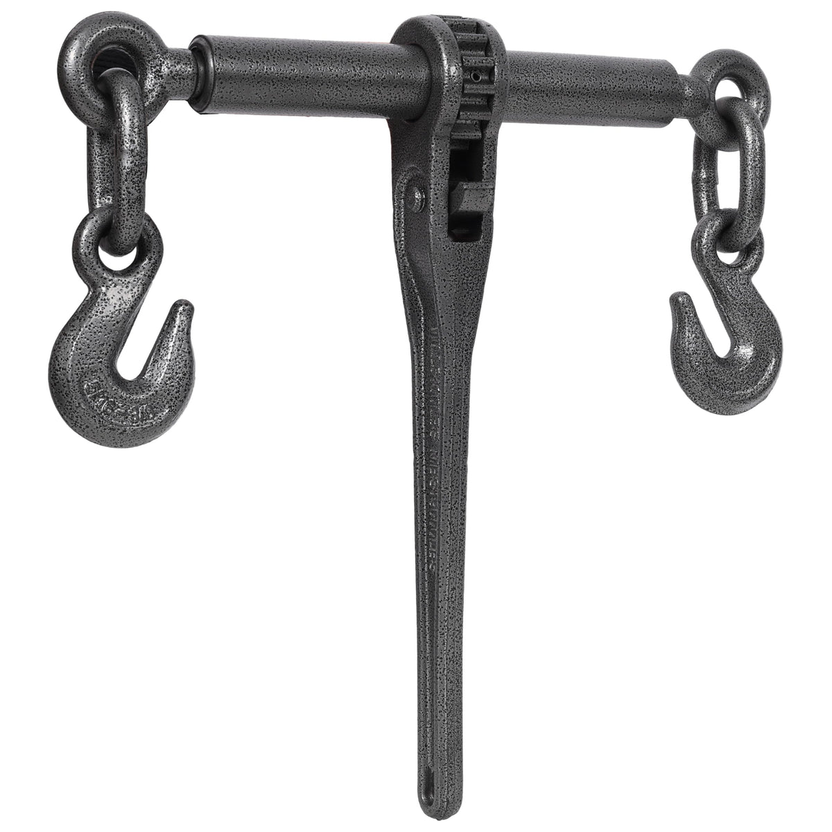 Tidyard Heavy Duty Ratchet Binders, 5/16-3/8IN Chain, Steel, Black Hammertone, G70 Hooks, 5400LBS WLL, for Securing Heavy Equipment & Machinery