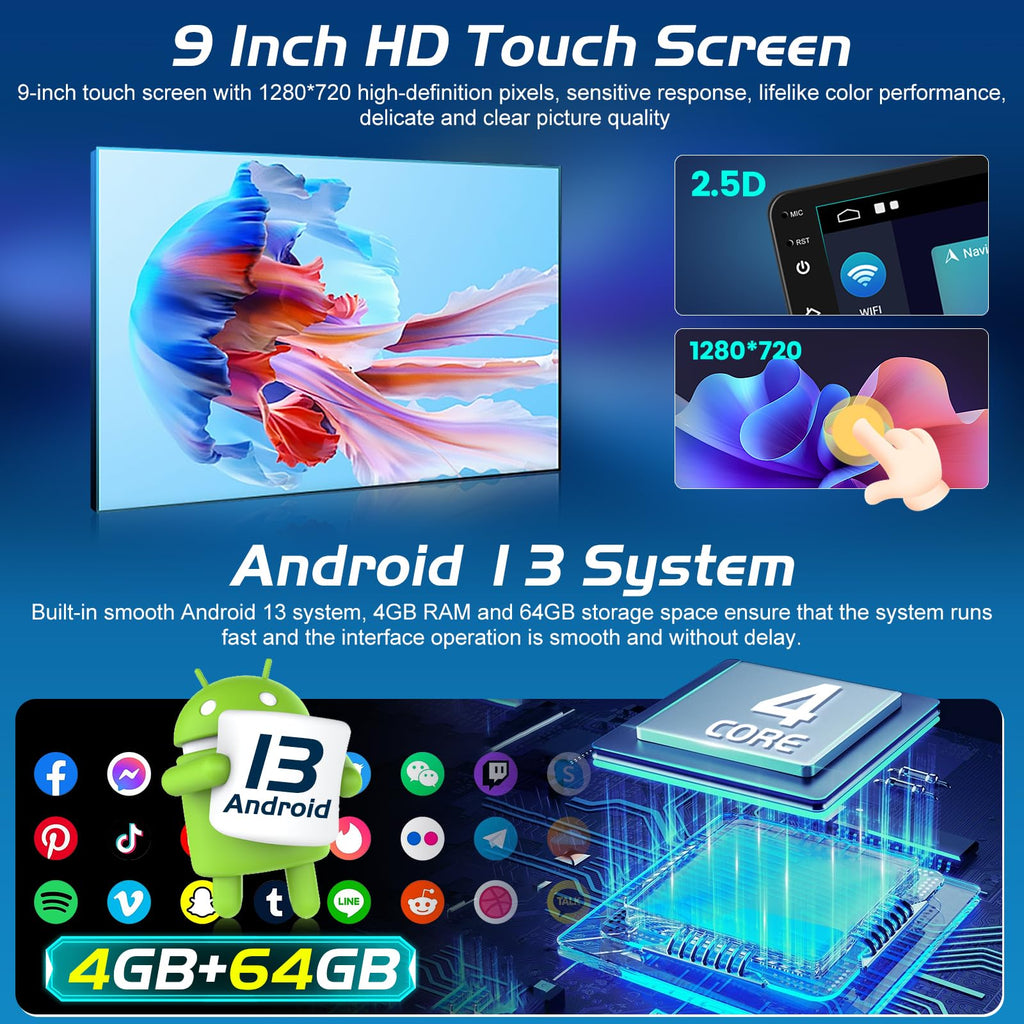[4+64G] Android Radio for Kia Sportage 2007-2013, Carplay and Android Auto