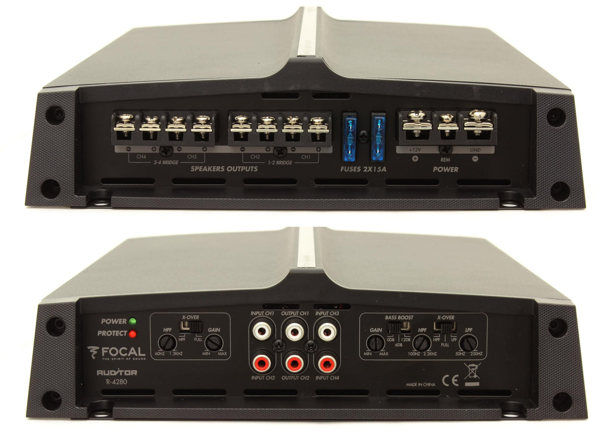 Focal R-4280 4 Channel 560 Watt Class AB Car Audio Amplifier