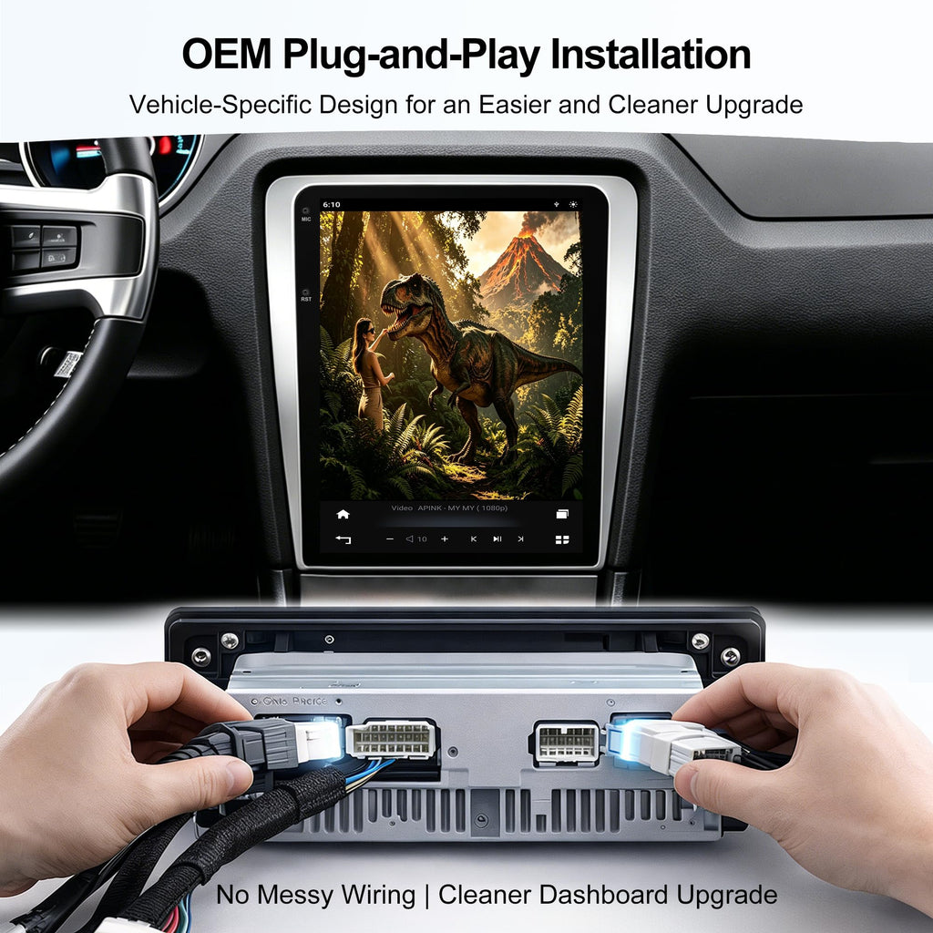 12.1 Inch Android Car Stereo Radio 8GB+128GB for Ford Mustang 2010-2014