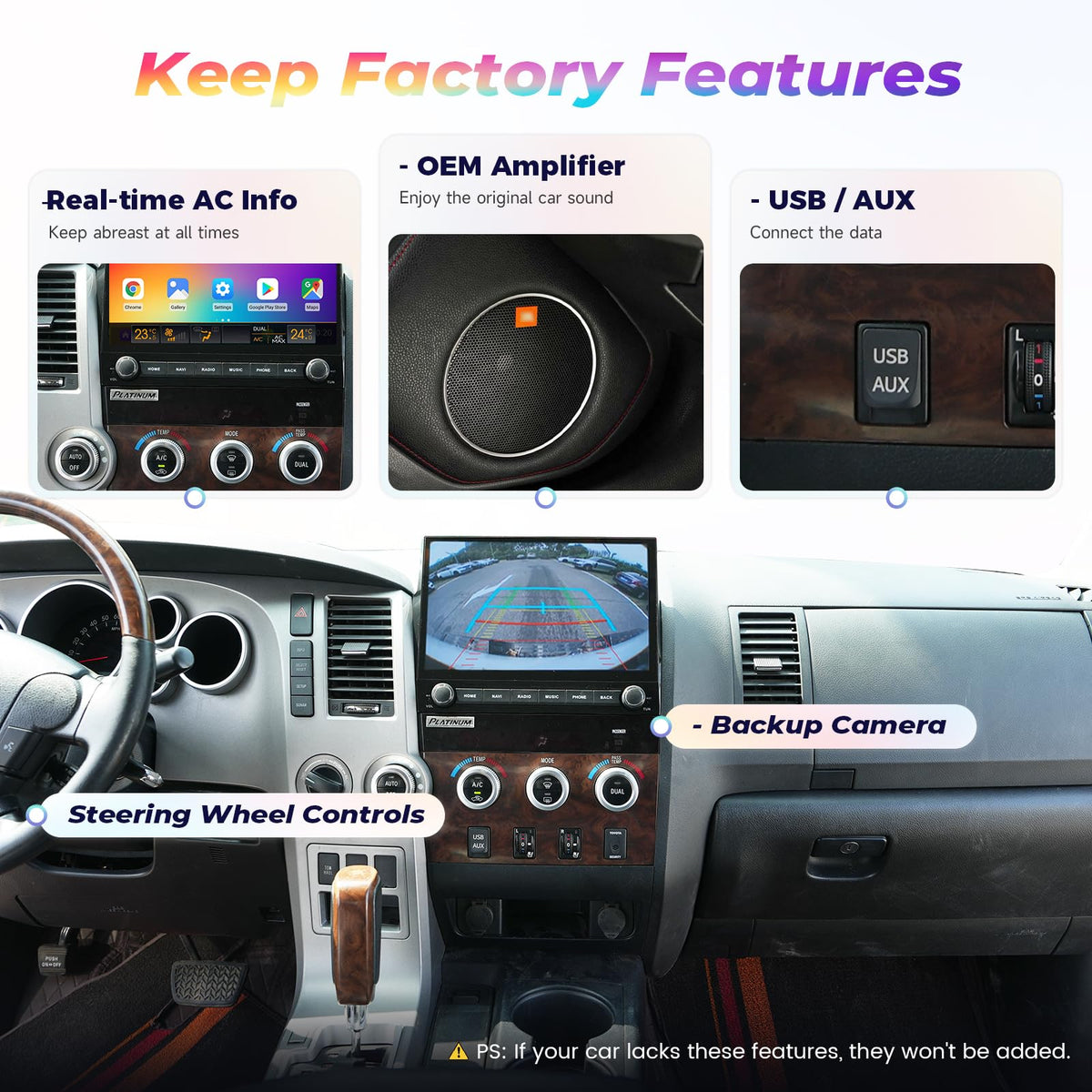 11.6" 2K QLED Car Stereo for Toyota Tundra 2007-2013