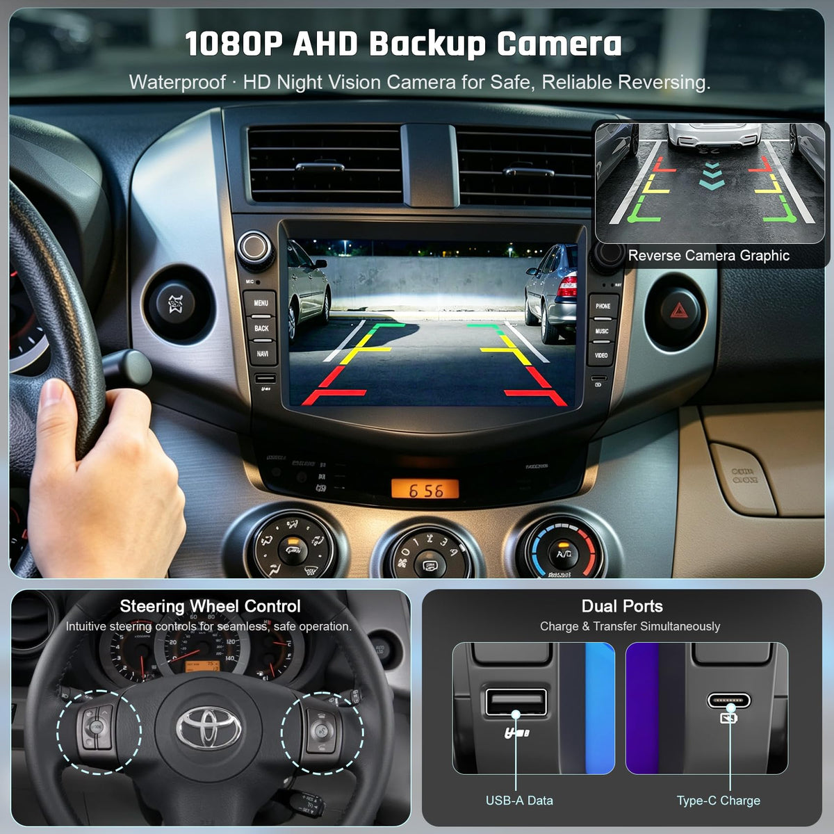 5G WiFi Upgrade Android 15 Car Radio for Toyota RAV4 2007-2012