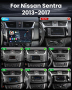 8Core 4+64G Car Radio for Nissan Sentra 2013-2017: 10 inch
