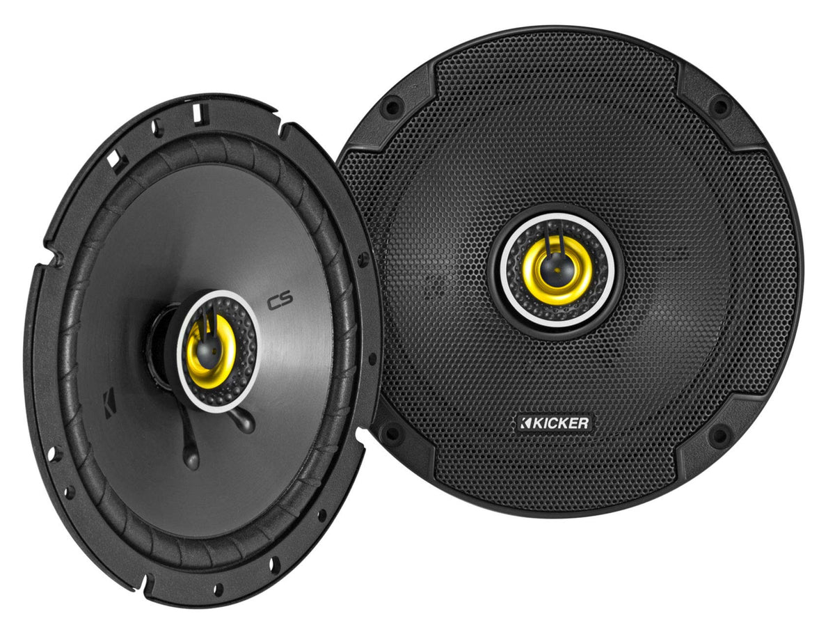 KICKER Audiosavings Bundle: Pair 46CSC674 6.75" 6-3/4" 600w 4-Ohm Car Audio Coaxial Speakers CSC674 Bundle with Rockville RockZR v2 2014-2023 Polaris RZR Front Kick Panel 6.5" Speaker Pods (2 Items)