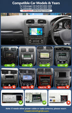 4G+128G Car Stereo Radio for Volkswagen VW Golf MK5 MK6 GTI Rabbit 2006-2013 with Wireless CarPlay Android Auto, 7" IPS Touch Screen Radio Android 15 Head Unit with GPS Bluetooth Backup Camera