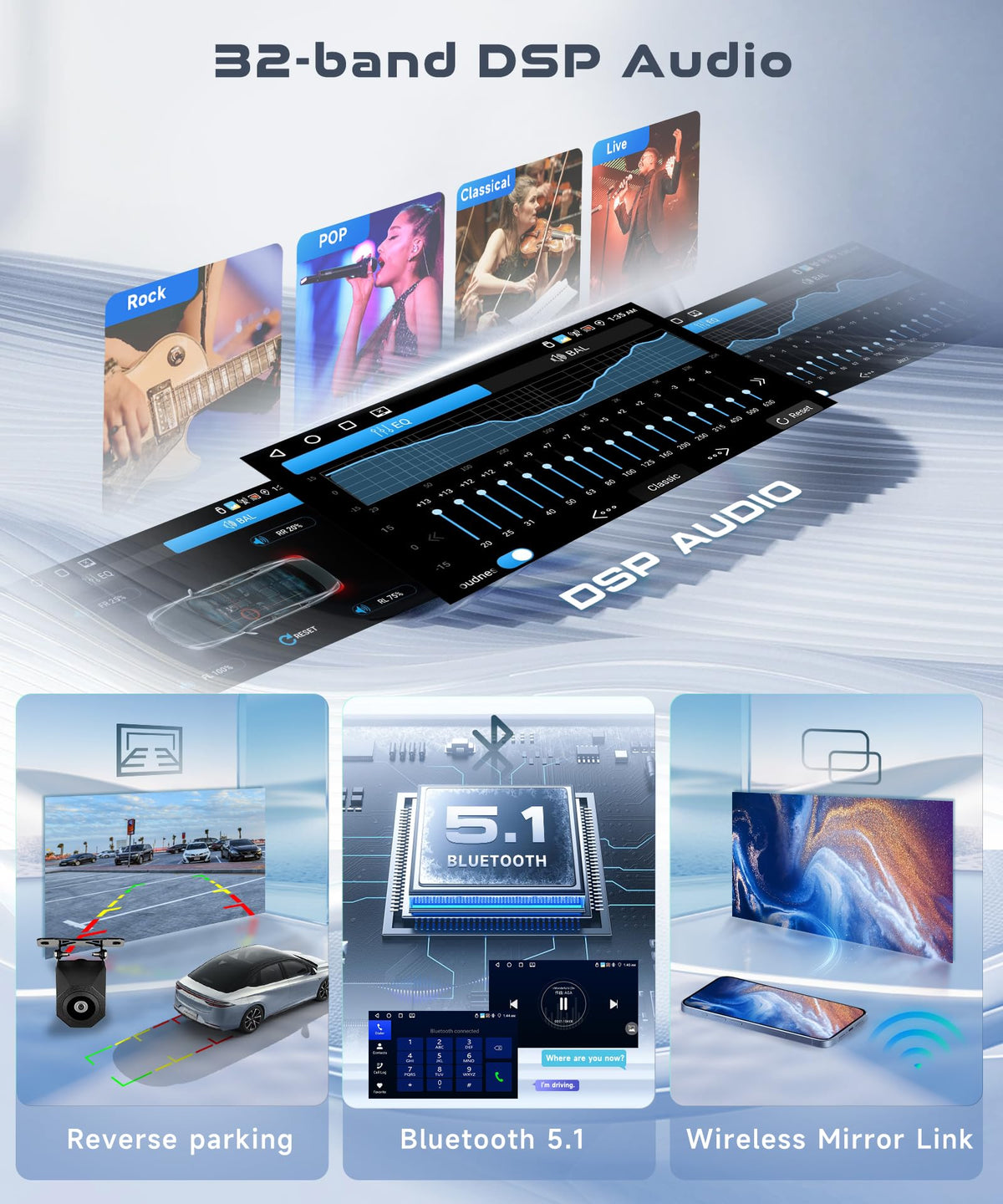 4G+64G Car Radio Stereo for VW Passat Jetta Tiguan Golf MK5 MK6 T5 Polo with Wireless Carplay/Android Auto,9 Inch IPS Touch Screen Android 15 GPS Head Unit 5Ghz-WiFi Bluetooth DSP Mic HD Rear Camera