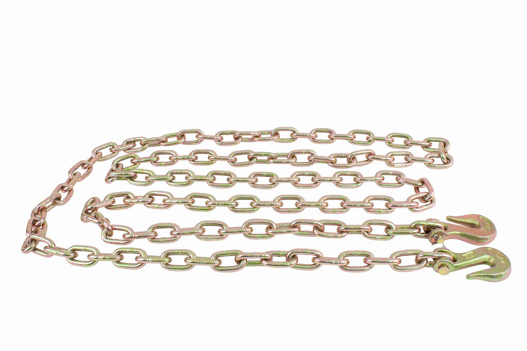 Mytee Products 5/16" Grade 70 Chain and Binder Kit | Includes (8) 5/16-3/8" G70 Lever Style Snap Binder & (8) 5/16" x 20' G70 Chain w/Grab Hooks | 5400 lbs Safe Load Limit for Truck & Flatbed Trailer