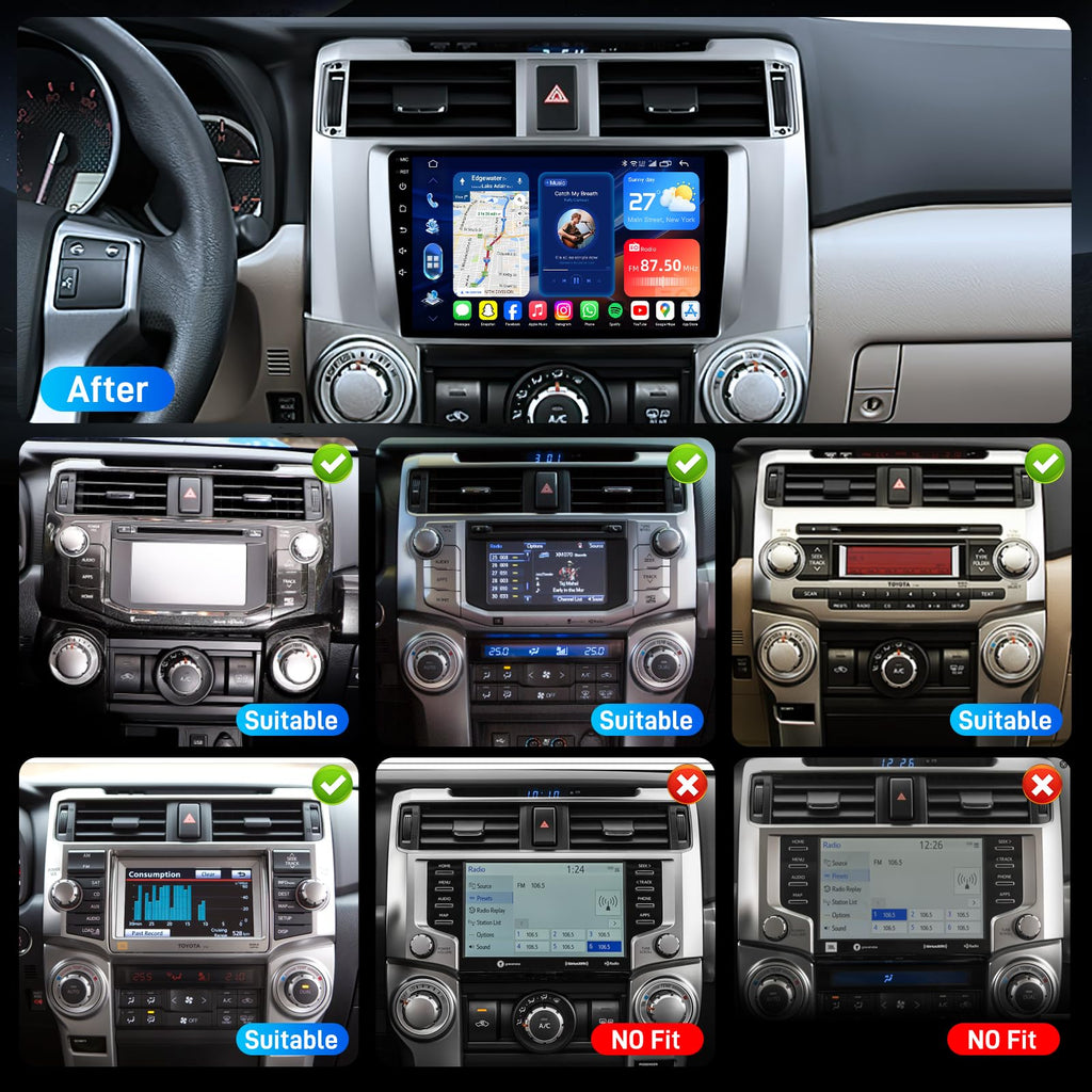 8Core 32GB ROM Android 15 Car Radio for Toyota 4Runner 2010-2019