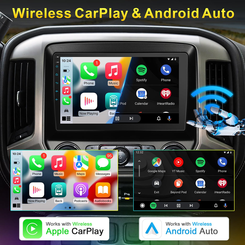 10" Car Radio for 2014-2018 Chevy Silverado & GMC Sierra Non-Bose Version