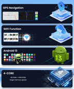 【4+64G】 for Chrysler PT Cruiser 2005-2010 Android Car Radio Stereo,Wireless CarPlay Android Auto,9 inch IPS Touchscreen Car Stereo Bluetooth5.0, GPS, WiFi, SWC,59UI,32EQ AI DSP + HD Backup Camera
