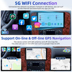 8Core 32ROM QLED Screen for GMC Yukon Sierra 2007-2013 Chevy Tahoe Suburban Silverado Radio: 9" HD IPS Touchscreen Android 15 Upgrade Carplay Android Auto GPS 5G WiFi Backup Camera FM SWC