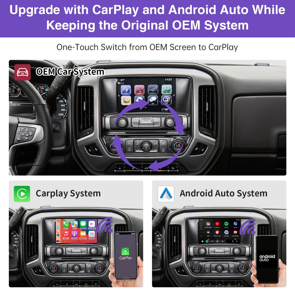 Wireless CarPlay Retrofit Module for Cadillac, Buick, Chevrolet and GMC