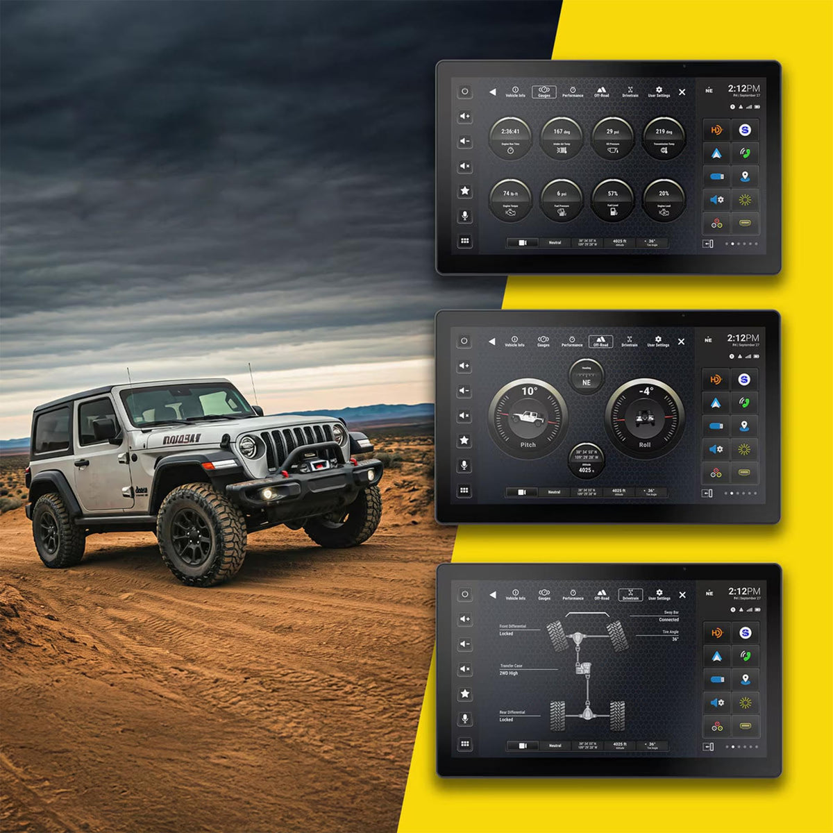 Wrangler JL Gladiator JT Stereo 1080p Full HD Radio,