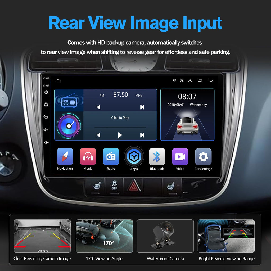 [4+64G ROM] Car Radio with 7inch Android 13 Touch Screen Radio with Wireless Carplay Android Auto GPS Bluetooth WiFi SWC FM RDS Mirror Link Backup Camera for GMC Savana 2008-2019