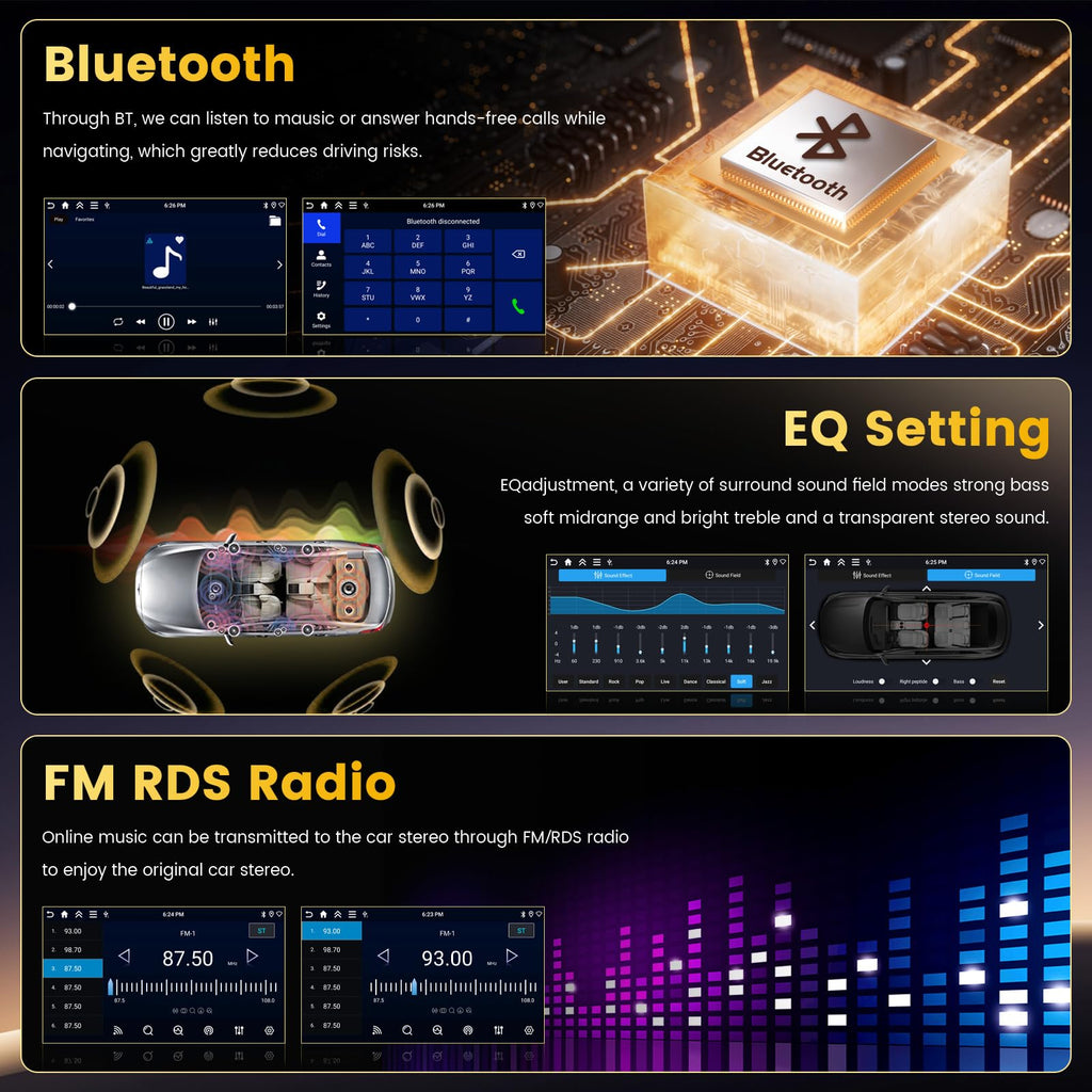 4+128GB Android 15 Car Stereo for Subaru Impreza 2003-2006 Wireless Carplay Android Auto, 9 Inch Incell Touch Screen Car Stereo with GPS, Backup Camera, Bluetooth, FM/RDS, EQ, WiFi, SWC