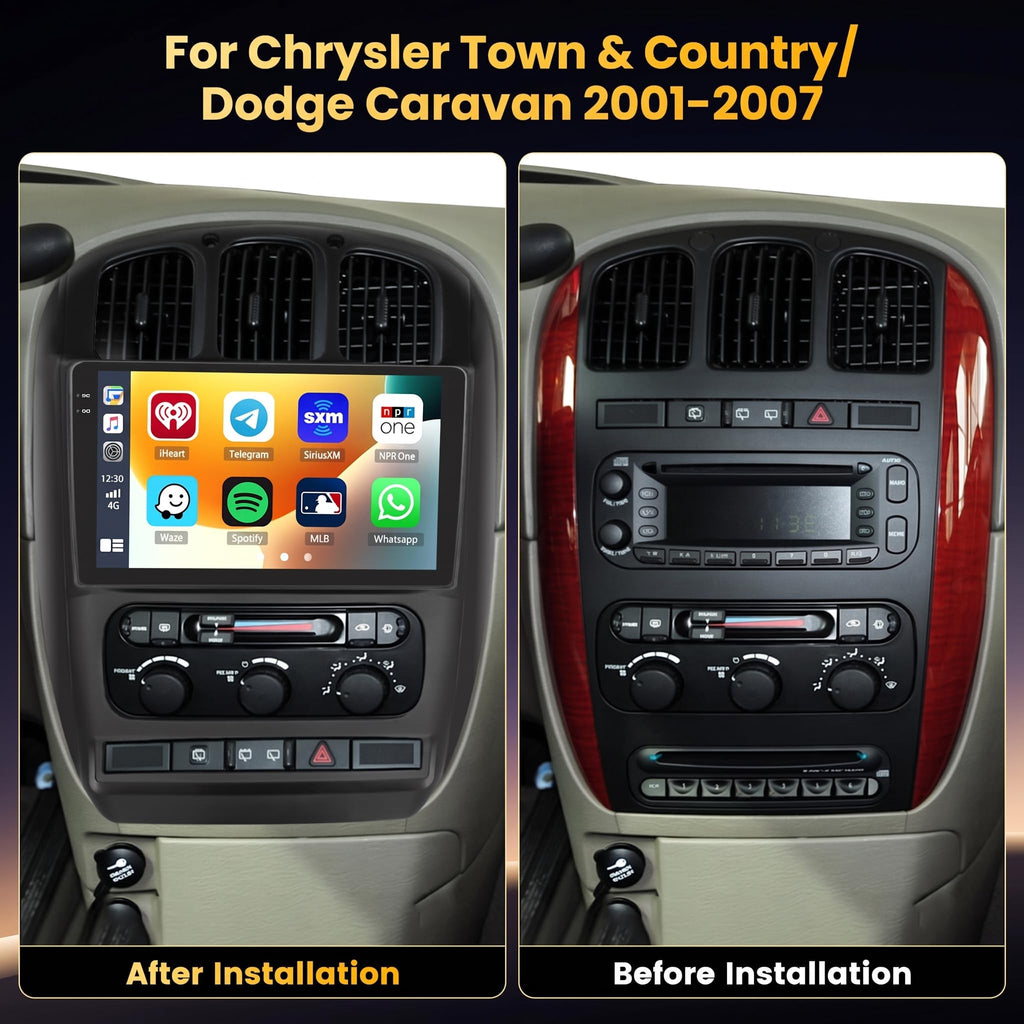 4+128GB Android Car Radio for Dodge Caravan Chrysler Town&Country 2001-2007