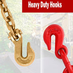 4Pcs Chain and Binder Kit, 3/8"-1/2" Ratchet Load Binders