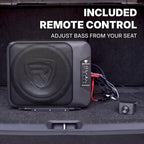 Rockville Ground Pounder 10.5" Powered Car Subwoofer, Compact