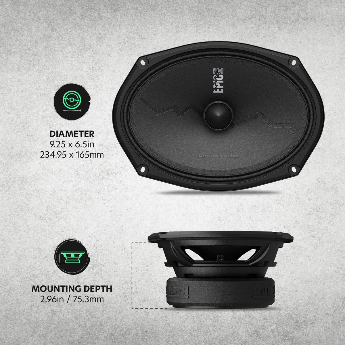 AudioControl EPICPRO69X 6x9 300W Component Car Audio Speakers (Pair)