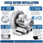 Industrial Suction Blower, Side Channel Air Pump for Air Extraction