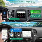 4G+64G Car Radio for Jeep Grand Cherokee 2014-2021, for Dodge Charger Challenger 2015-2023, Wrangler 2018-2020, for Dodge RAM 1500/2500/3500 2013-2018, Car Stereo, Carplay/Android Auto, GPS, Rear View