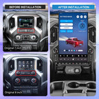 17.2 inch Touch Screen Upgrade Android Car Radio for Chevrolet Silverado GMC Sierra 2019-2023 Android 14 Car Stereo Carplay Android Auto GPS Navigation (Black)