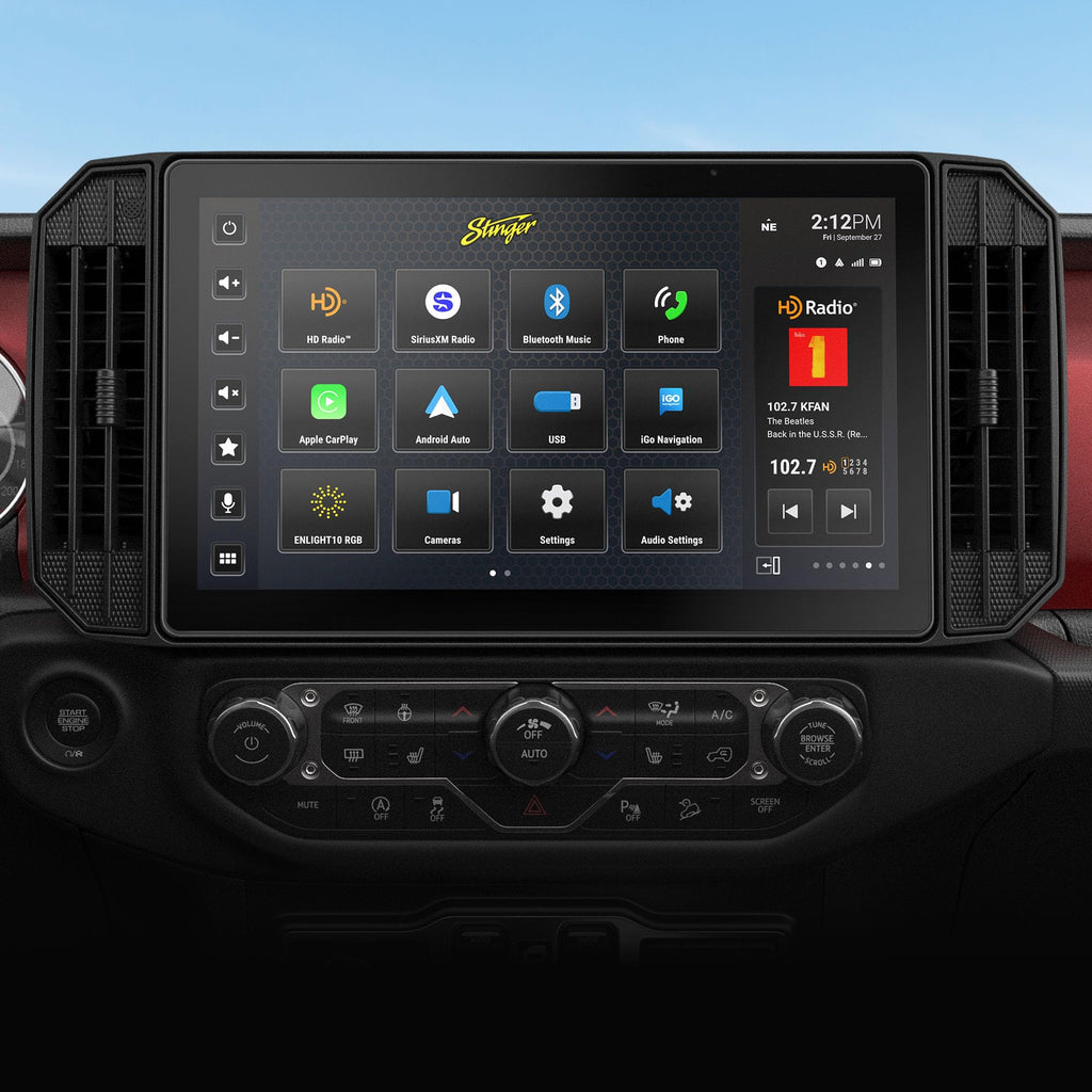 Stinger HORIZON12 12.8” Wrangler JL/Gladiator Wireless Apple CarPlay Stereo