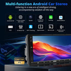 A5L 7inch Android Double DIN Car Stereo with OBD2 Scanner, Wireless CarPlay & Android Auto, 24 Band EQ, DSP, WiFi/BT/USB Tethering, 2G+32G Touchscreen Radio, AI Chat, HDMI Out, GPS/FM/AM
