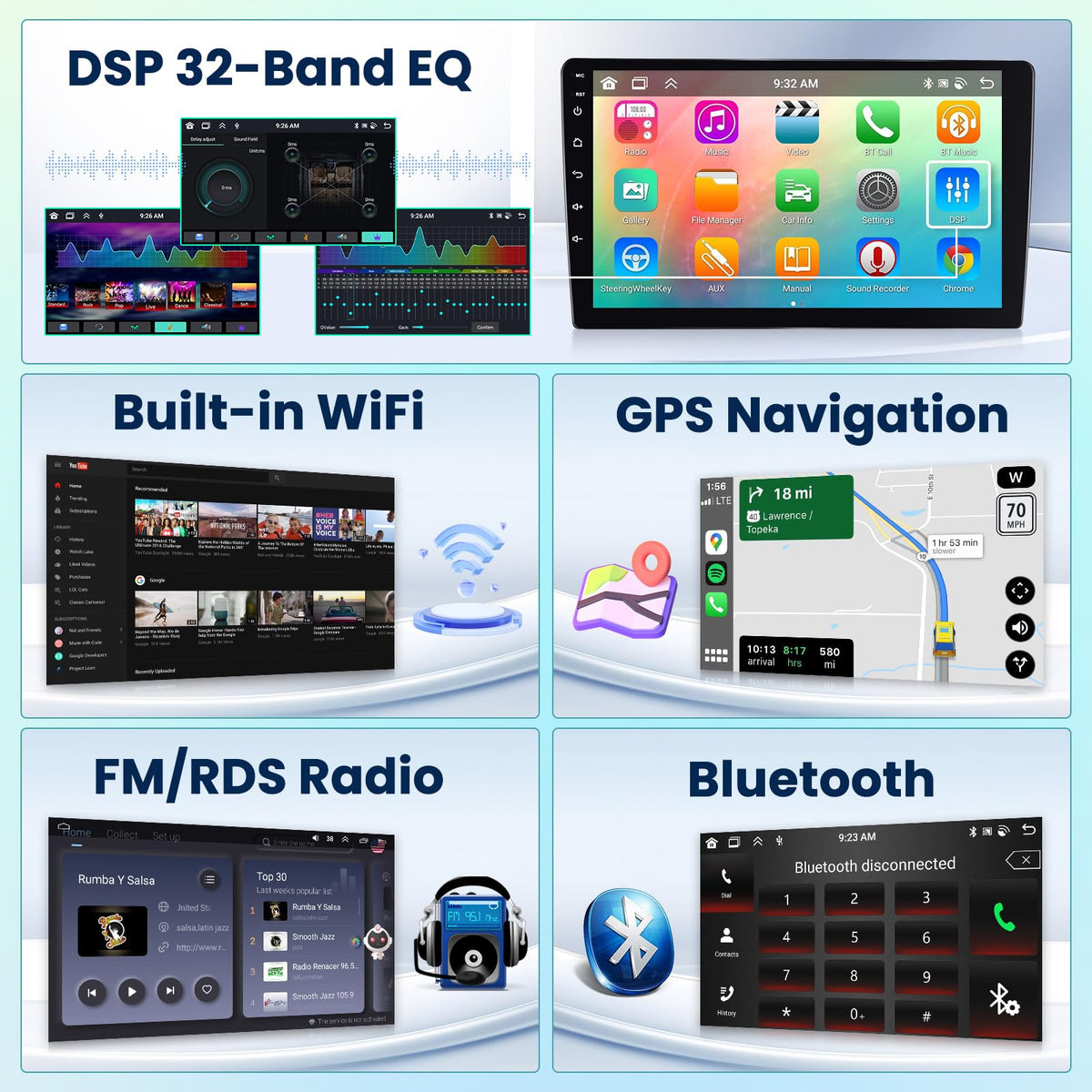 [8Core 6+128GB] Android Car Radio for Toyota Corolla EX 2005-2012 with GPS