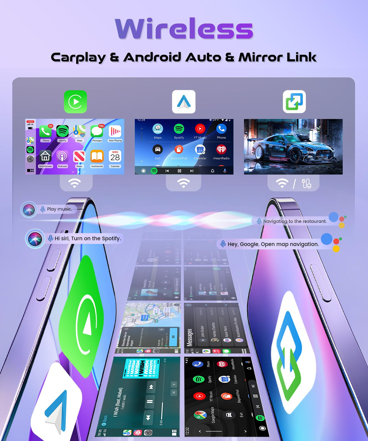 Rimoody 4G+128G Android Car Stereo Radio for Ford Edge 2015-2018 CarPlay