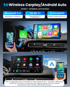 12-Core 6+128G DSP TDS for Toyota Highlander Radio 2008-2012: 10.2-inch Touchscreen Car Stereo The Host Supports 5G Wireless carplay Android Auto GPS Navigation 2.4G+5G WiFi 2 USB SWC BT5.0