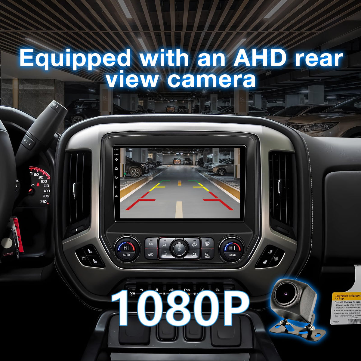 Car Radio Stereo Compatible with Chevy Silverado & GMC Sierra 2014 2015 2016 2017 2018 Replacement Radio Upgrade, CarPlay&Android Auto, GPS, Backup Camera (10 Inch)