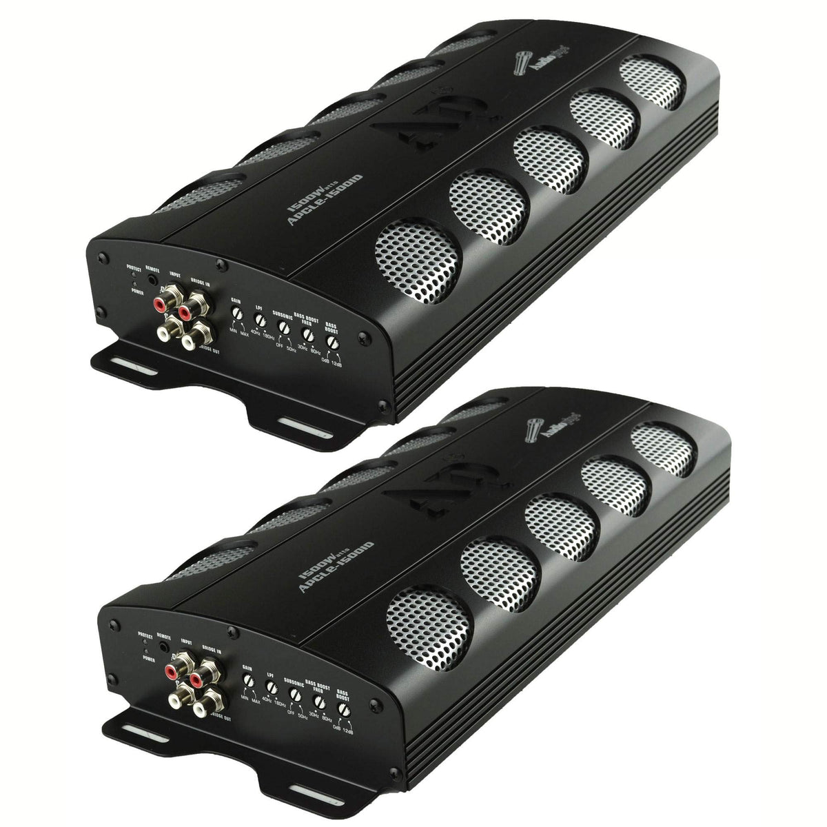 Audiopipe APCLE 1500 Watt Class D 1 Ohm Stable Car Audio Mono Amplifier (2 Pack)