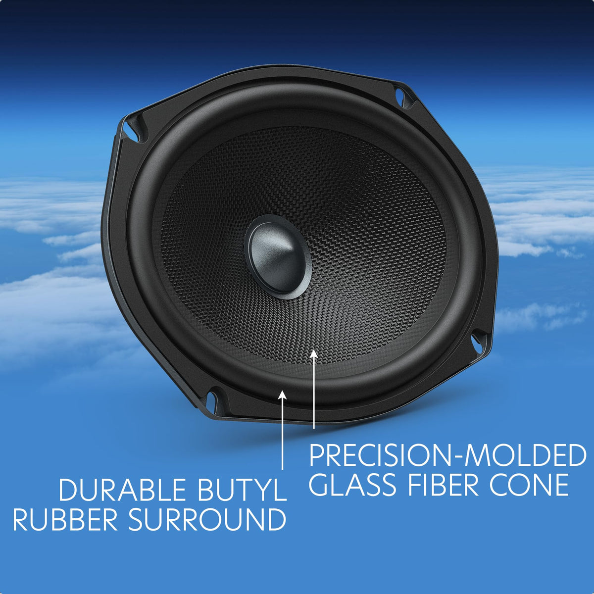 AudioControl Altitude Series 6x9 Component Car Speakers Set (Pair) with 1" Tweeters, 100W RMS, 4 Ohms, Easy Install, Crossover, Compact Midrange Rear/Front Door Speakers for Truck or Car Audio System