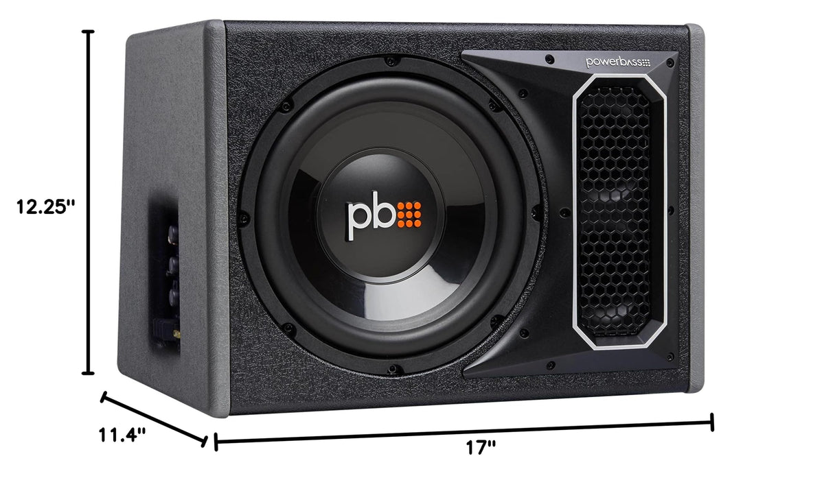 PowerBass PS-AWB101-10" Single Loaded Amplified Ported Enclosure