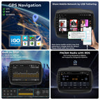 Android 14 Car Stereo Radio for Jeep Renegade 2015-2023, 9 inch QLED Touch Screen GPS Navigation Bluetooth Head Unit Built-in Car Auto Play Support 4G LTE WiFi SWC DSP 6+64GB