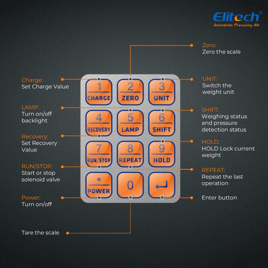 Elitech Wireless Refrigerant Scale 220 lb, Bluetooth HVAC Scale, LMC-210