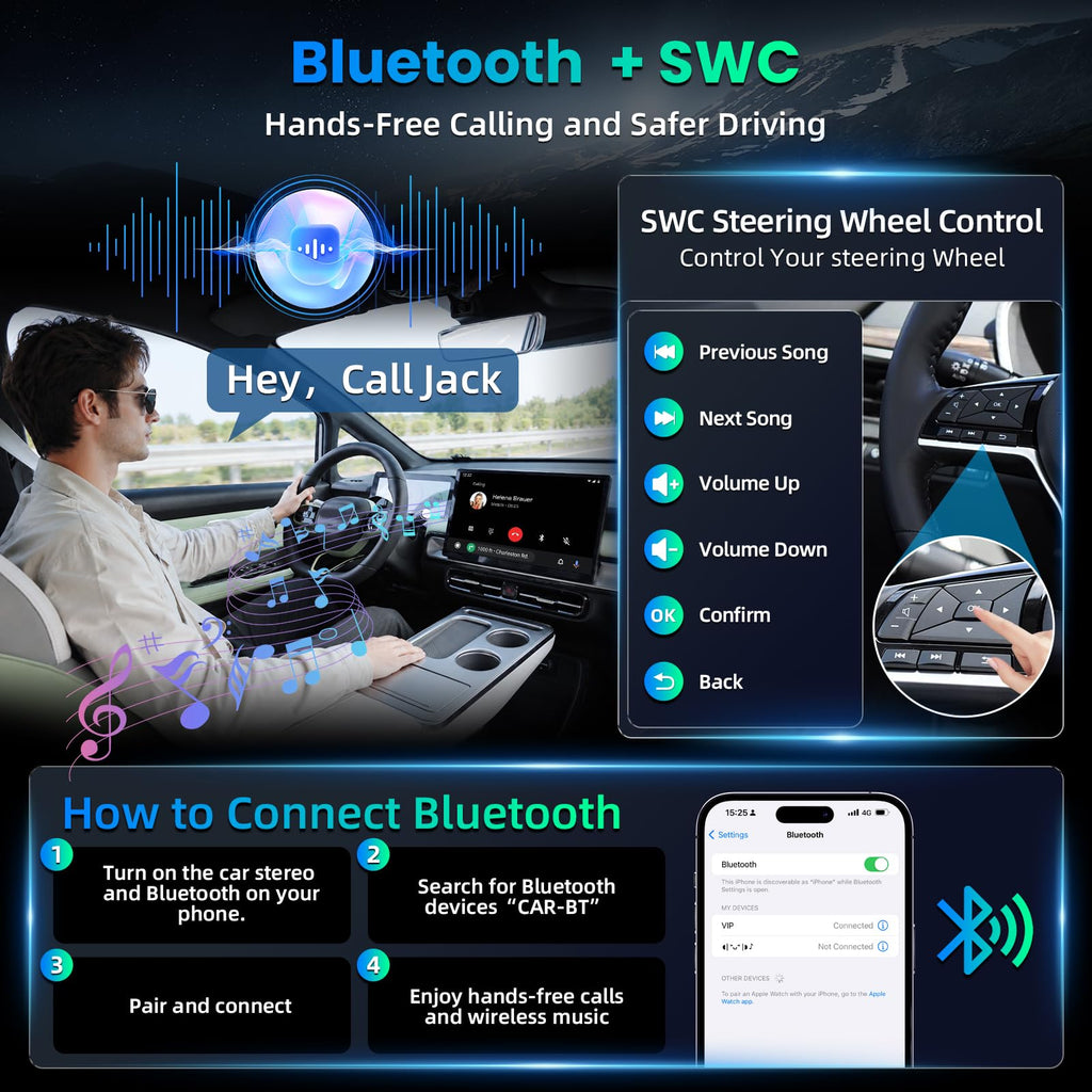 8Core 32GB ROM Android 15 Car Radio for Toyota 4Runner 2010-2019
