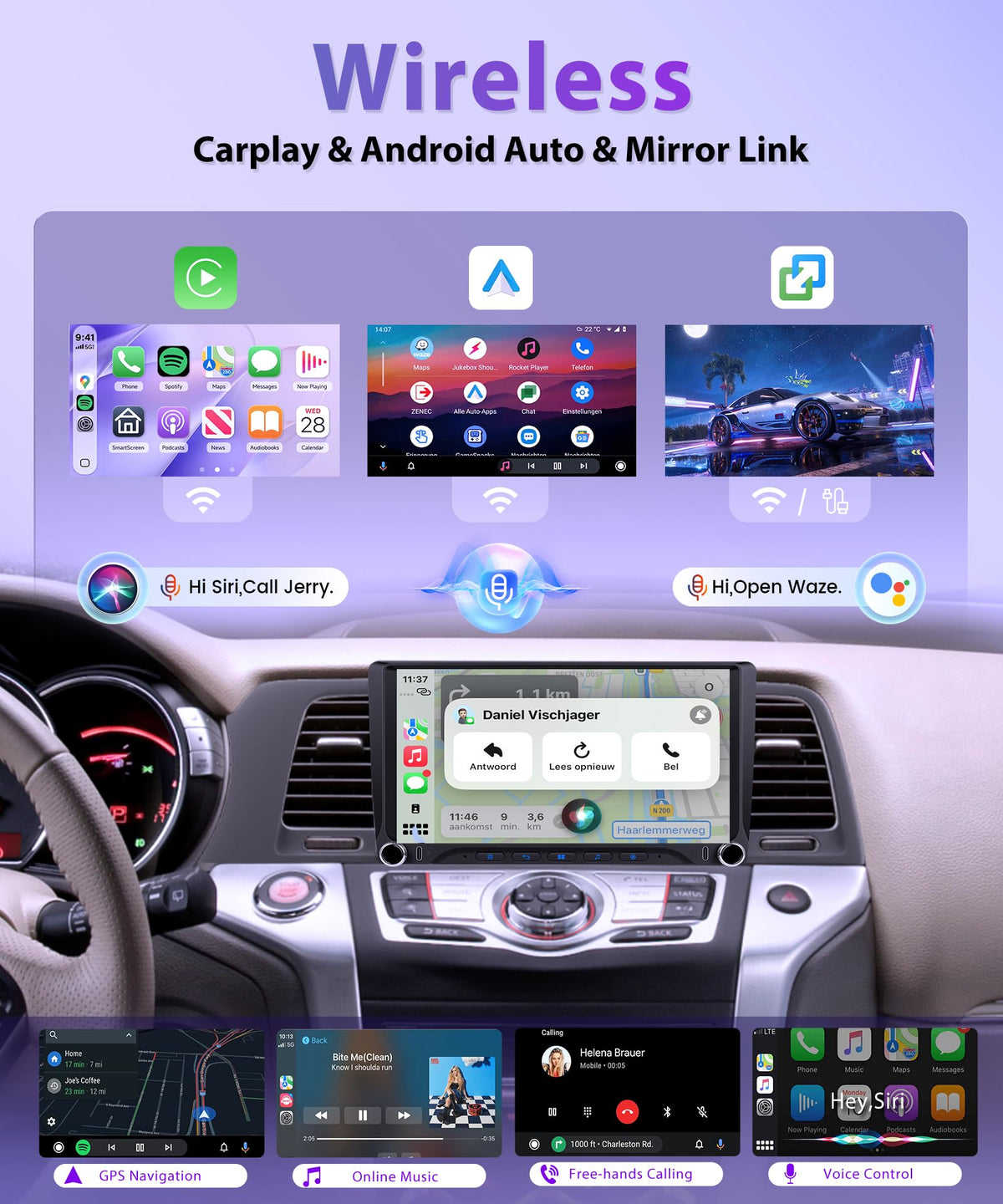 Rimoody 4G+128G Car Stereo for Nissan Murano 2008‑2014 Physical Buttons