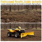 ATV/UTV Front Mount Land Leveler, 48"-60" Adjustable Steel Driveway Grader for Gravel&Dirt, Heavy Duty Yard Leveling Tool, Snow Plow Kit Compatible, 5-Position Angle, Winch Required (Sold Separately)